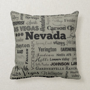 Almohada de tiro de la tipografía de Nevada II en