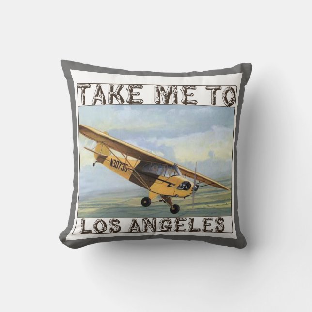 Almohada de tiro de Los Ángeles del vintage (Anverso)