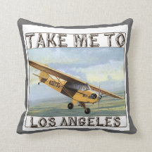 Almohada de tiro de Los Ángeles del vintage