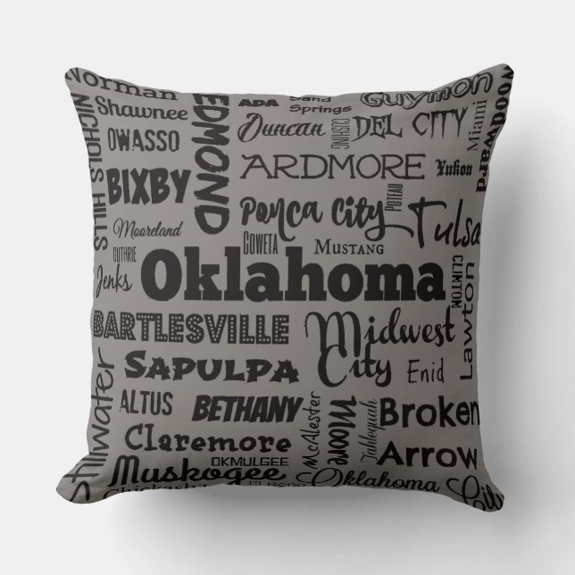 Almohada de tiro de los Oklahomas City 2 en (Anverso)