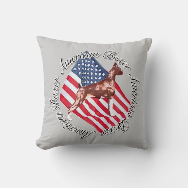 Almohada de tiro de MoJo del americano del perro (Anverso)