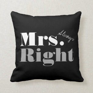 Almohada de tiro de Sr. la Right y de señora