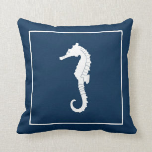 Almohada de tiro decorativa con el seahorse.