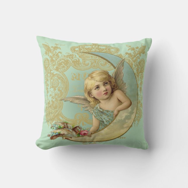 Almohada de tiro del ángel de Luna, arte del (Anverso)