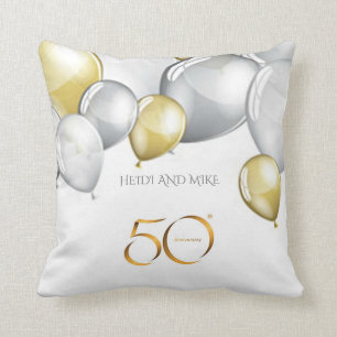 Almohada de tiro del aniversario de la plata/del