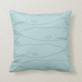 Almohada de tiro del bosquejo de la ballena de