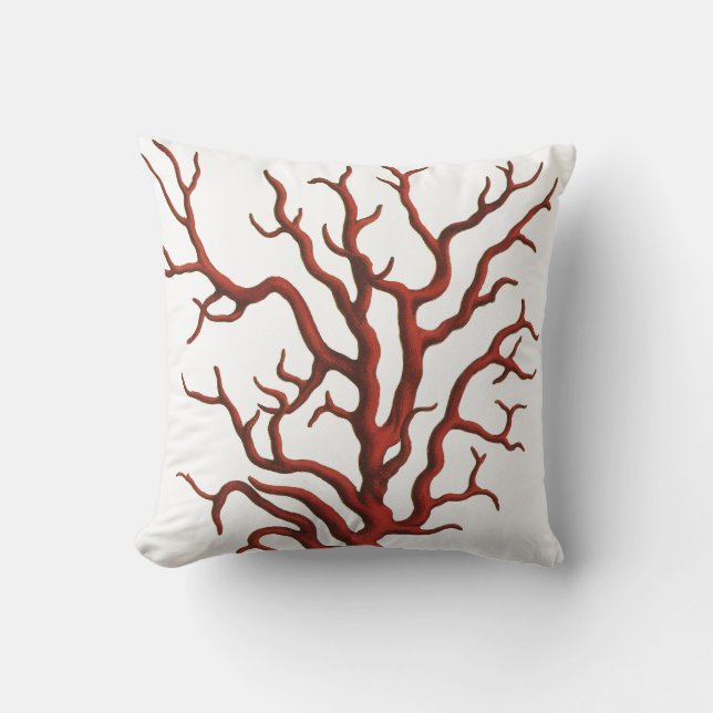 Almohada de tiro del coral rojo (Anverso)