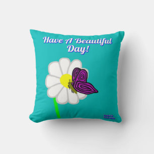 Almohada de tiro del cuadrado de la mariposa y de