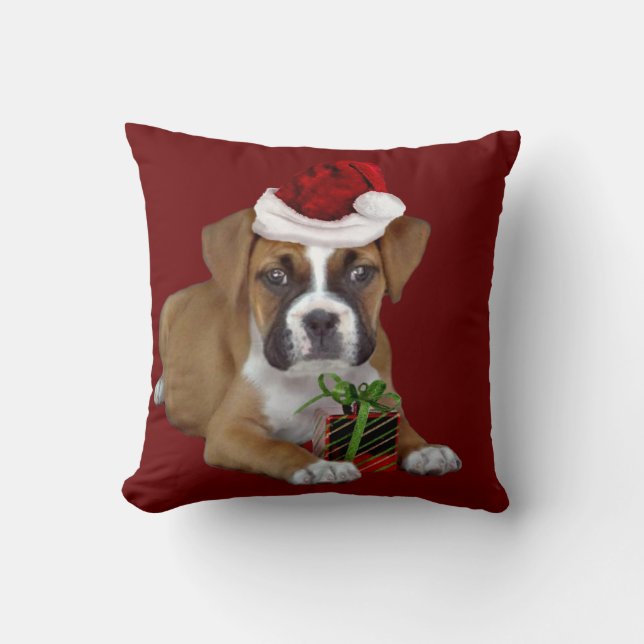 Almohada de tiro del perro del boxeador del (Anverso)