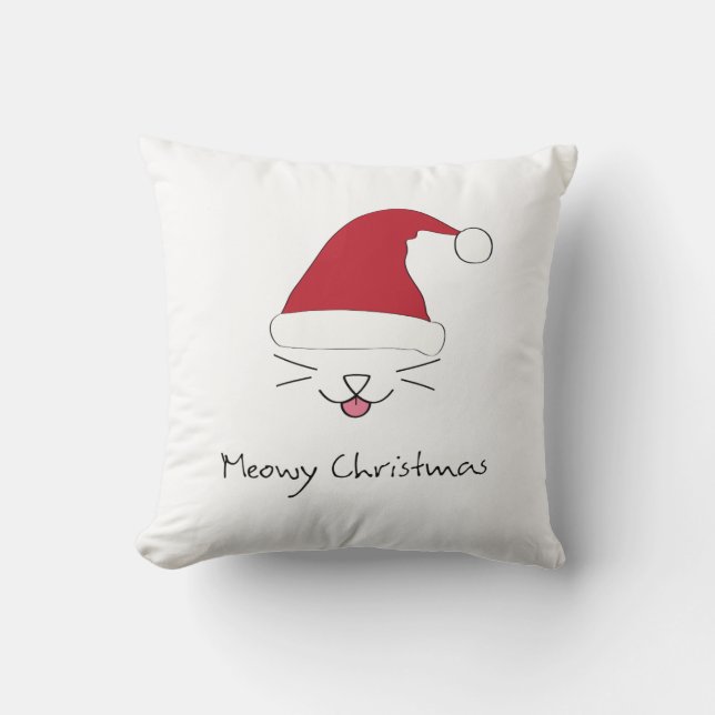 Almohada de tiro del purfect del navidad de Meowy (Anverso)
