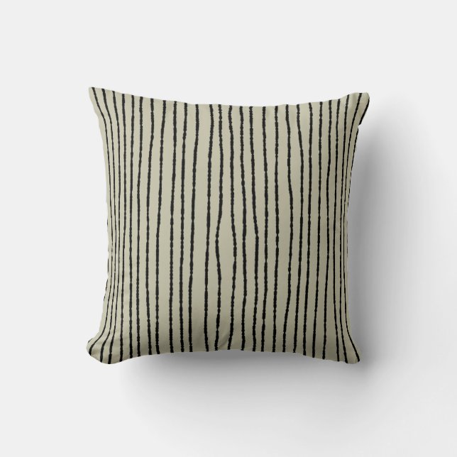 Almohada de tiro en beige y negro (Anverso)