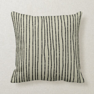 Almohada de tiro en beige y negro