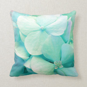 Almohada de tiro floral del Hydrangea de la verde