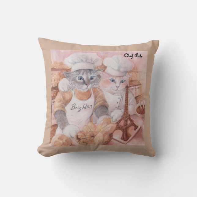 Almohada de tiro francesa del árbol del cocinero (Anverso)