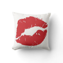 Almohada de tiro grande de la labio-impresión