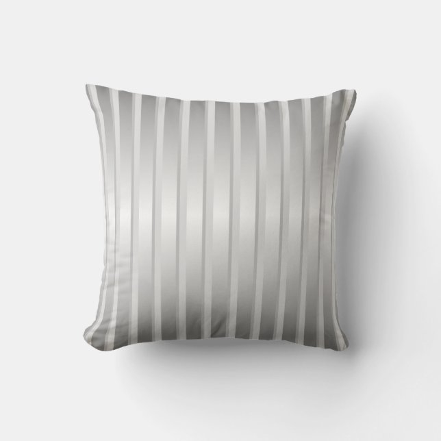 Almohada de tiro gris de la raya del disolvente (Anverso)