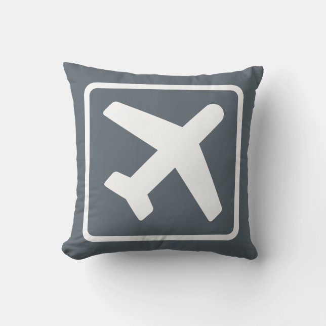 Almohada de tiro gris del icono de la salida del (Anverso)