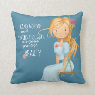 Almohada de tiro inspiradora de la cita de la
