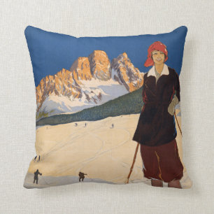 Almohada de tiro italiana del viaje del vintage de