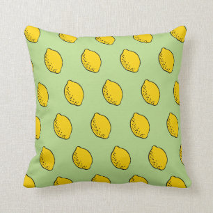 Almohada de tiro: limones del arte pop del