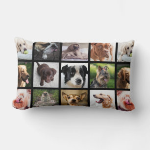 Almohada de tiro linda y divertida de los perros