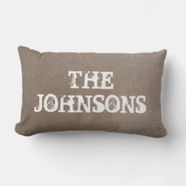 Almohada de tiro lumbar de la arpillera elegante