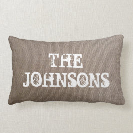 Almohada de tiro lumbar de la arpillera elegante