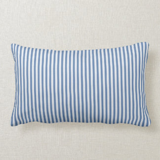 Almohada de tiro lumbar de la raya azul y blanca