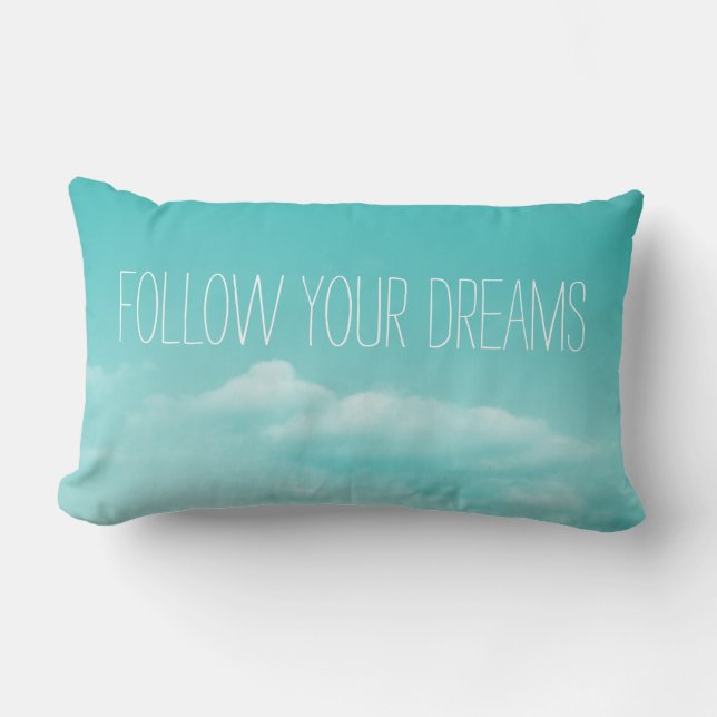 Almohada de tiro lumbar inspiradora de las azules (Anverso)