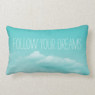 Almohada de tiro lumbar inspiradora de las azules
