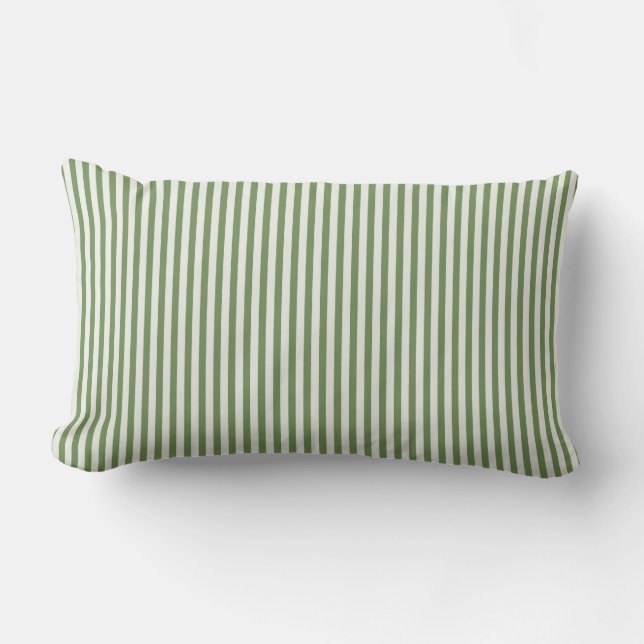 almohada de tiro lumbar verde y blanco (Anverso)