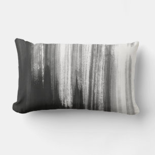 almohada de tiro moderna gris y blanca abstracta