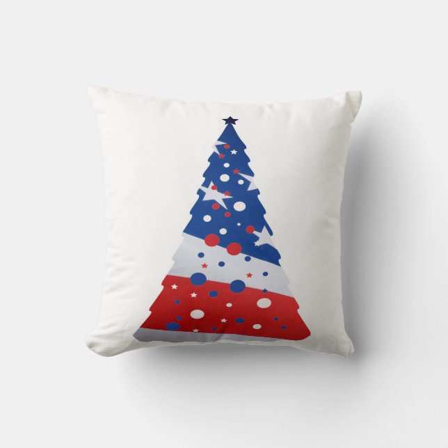 Almohada de tiro patriótica del navidad (Anverso)