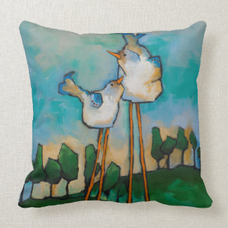 almohada de tiro peculiar de los pájaros