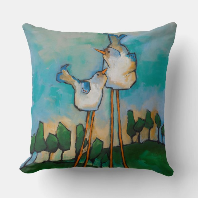 almohada de tiro peculiar de los pájaros (Anverso)