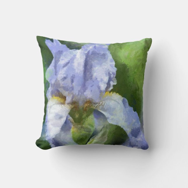 Almohada de tiro pintada iris púrpura hermoso (Anverso)