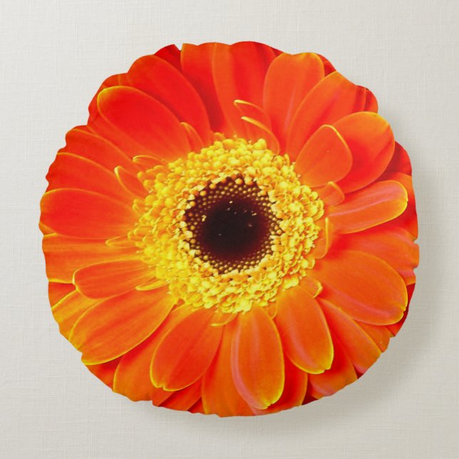 almohada de tiro redonda de la flor de la (Anverso)
