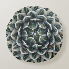 Almohada de tiro redonda del agavo, algodón (16")