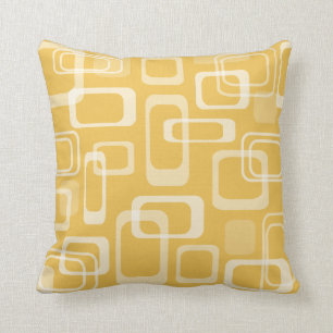 Almohada de tiro retra del amarillo de la