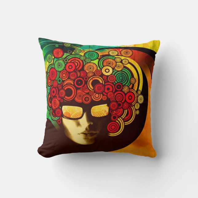 almohada de tiro retra del arte pop (Anverso)