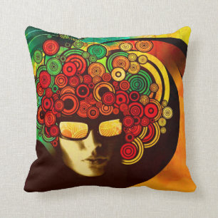 almohada de tiro retra del arte pop