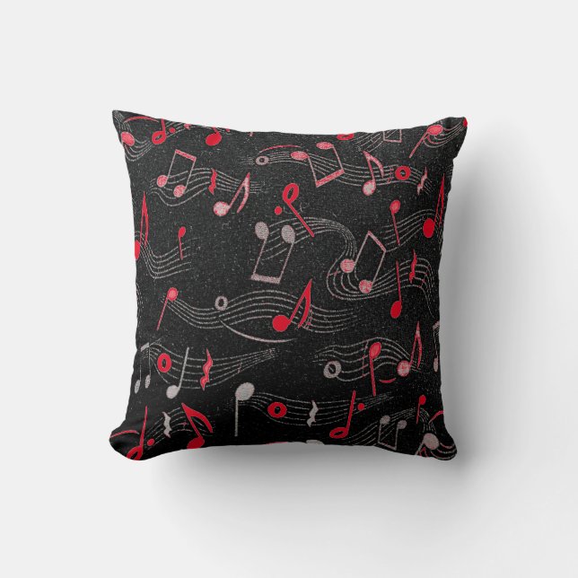 Almohada de tiro roja blanca negra de la nota de (Anverso)