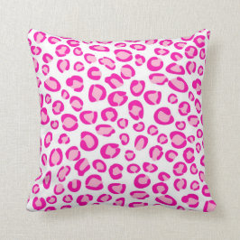 Almohada de tiro rosada del estampado leopardo