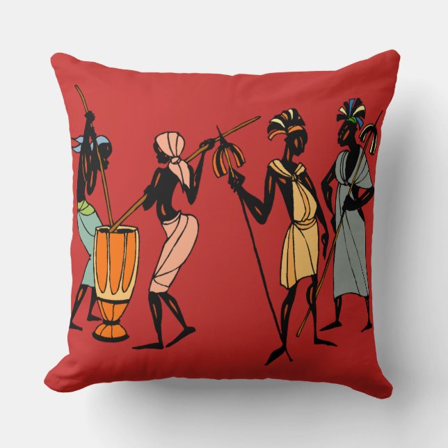 Almohada de tiro tribal africana del arte (Anverso)
