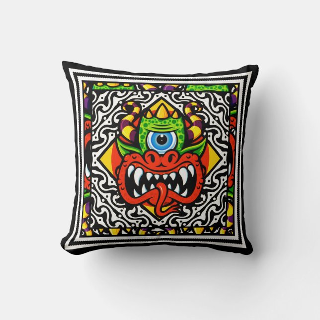 Almohada de tiro tribal moderna (Anverso)