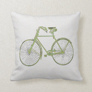 almohada de tiro verde blanca fresca de la