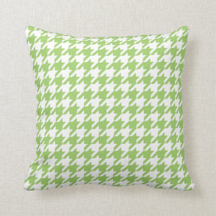 almohada de tiro verde del modelo del houndstooth