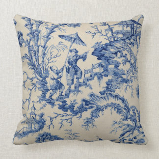 Almohada de Toile del diseñador del añil