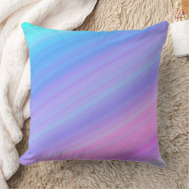 Almohada de tonos azul y rosa