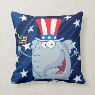 almohada de tophat de elefante republicano